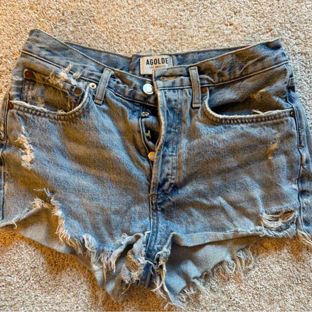 Agolde Parker Women's Blue Denim Jean Shorts